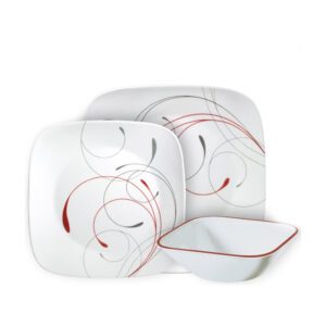 סט צלחות 18 חלקים דגם Splendor Square מבית corelle קורנינג