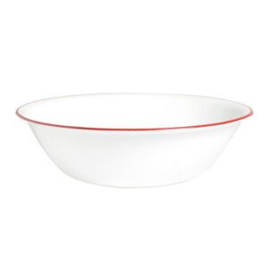 קערת סלט גדולה 2 ל' , פס אדום מבית Corning Corelle קורנינג