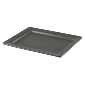 פלטה מלבנית שחור מט פורצלן 31.5X18 ס”מ