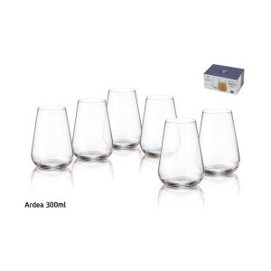 סט 6 כוס שתייה - 300 מ”ל דגם ARDEA קריסטל בוהמיה