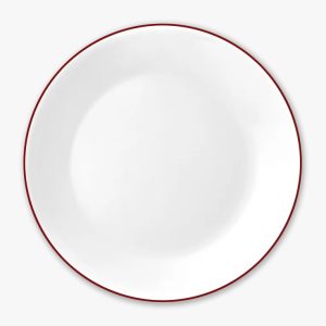 צלחת מנה עיקרית 26 ס"מ, פס אדום CORELLE קורנינג