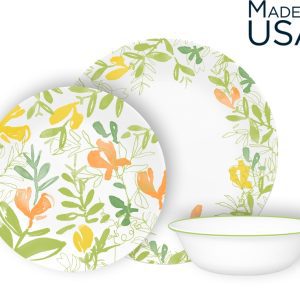 סט צלחות 18 חלקים , דגם Contemporary Fruit קורנינג CORELLE
