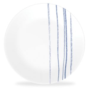 צלחת מנה ראשונה פסים 21.5 ס"מ , דגם 131 Botanical Stripes קורנינג CORELLE