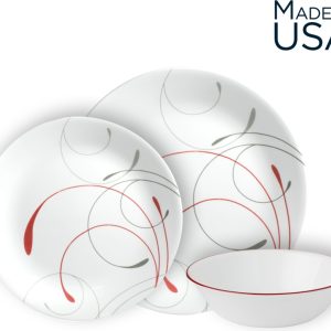 סט צלחות 18 חלקים , דגם Splendor קורנינג CORELLE