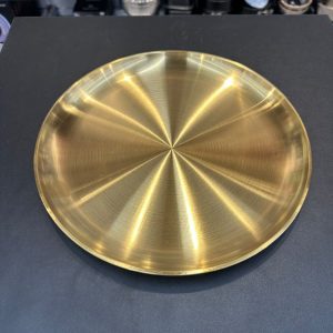 צלחת הגשה 30 ס״מ נירוסטה זהב