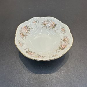 קערית לפתניה לסלטים 12 ס״מ פורצלן צ׳כי – פרחוני דגם 2011 עיטור פס זהב Thun