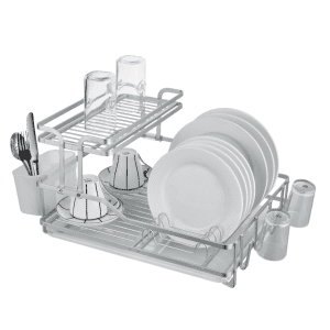 מייבש כלים - אלומיניום 2 קומות כסף 47X34X27