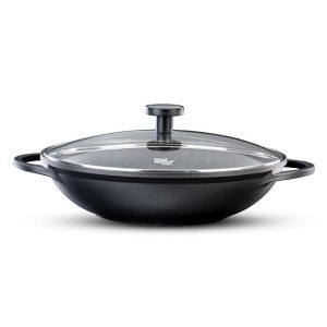 ווק עם מכסה 4.5 ליטר 32 ס"מ BLACK MARBLE