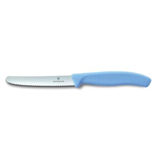 סכין ירקות עגולה משוננת 10 ס”מ ויקטורינוקס | Victorinox - תכלת