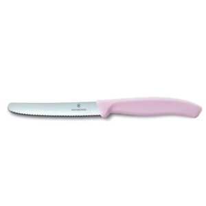 סכין ירקות עגולה משוננת 10 ס”מ ויקטורינוקס | Victorinox - ורוד בהיר