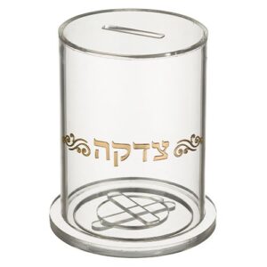 קופת צדקה - פרספקס שקוף 12.5*10.5 ס"מ