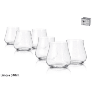 סט 6 כוס שתייה – 340 מ”ל LIMOSA קריסטל בוהמיה