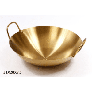 קערת הגשה - נירוסטה זהב 31X28X7.5 ס"מ
