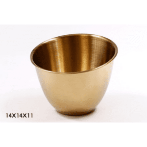 קערת הגשה - נירוסטה זהב 14X14X11 ס"מ