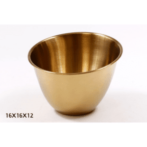 קערת הגשה - נירוסטה זהב 16X16X12 ס"מ