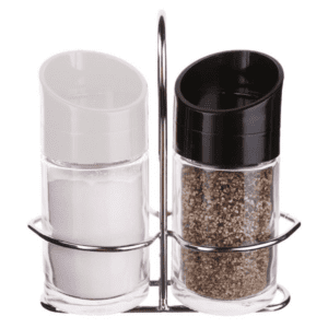 סטנד וצנצנות PEPPER מלח\פלפל 110 מ"ל Black&White