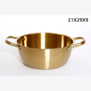 סיר הגשה - נירוסטה זהב 21X28X9 ס"מ