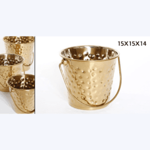 דלי קרח - נירוסטה זהב 15X15X14 ס"מ