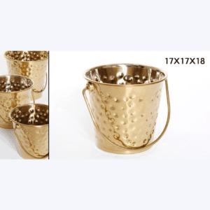 דלי קרח - נירוסטה זהב 17X17X18 ס"מ
