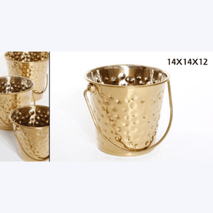 דלי קרח - נירוסטה זהב 14X14X12 ס"מ
