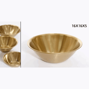 קערת הגשה - נירוסטה זהב 16X16X5 ס"מ