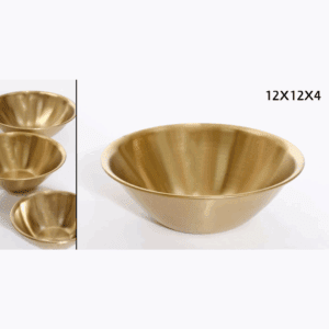 קערת הגשה - נירוסטה זהב 12X12X4 ס"מ