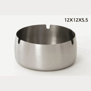 מאפרה נירוסטה – נירוסטה עגולה 12X12X5.5 ס”מ