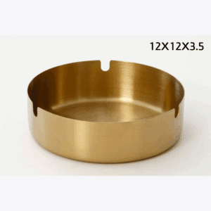 מאפרה נירוסטה - זהב 12X12X3.5 ס"מ