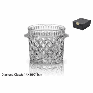 דלי קרח - קריסטל בוהמיה 17X4.5X10 ס"מ DIAMOND CLASSIC