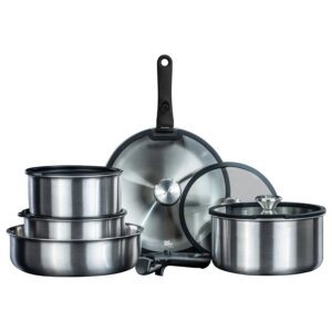 סט סירים 12 חלקים עם ידית נשלפת FLEXI PLATINUM מבית Food appeal