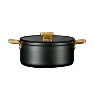 סיר 20 ס"מ ENIGMA NONSTICK שחור ידיות זהב