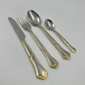 סט סכו״ם 24 חלקים - נירוסטה 18/10 כסף משולב זהב MAZARO ARGENTO