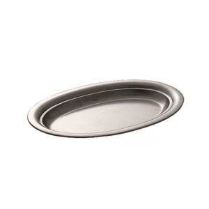 צלחת אובל נירוסטה דגים עמוקה 40 ס"מ רטרו Alfa Steel