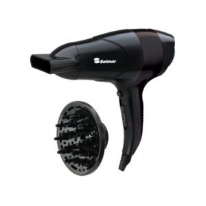 מייבש שיער קטן פן לשיער עם דיפיוזר בצבע שחור SELMOR 1800W