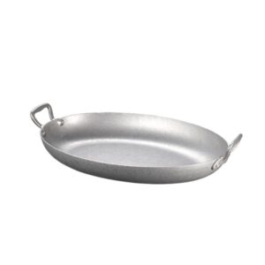 מחבת נירוסטה טיגון עם ידיות 40*26*5.2 רטרו Alfa Steel